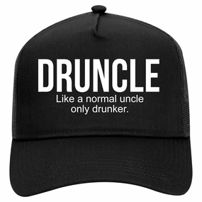 Druncle Funny Uncle Party Retro Adult 5 Panel Mesh Trucker Hat