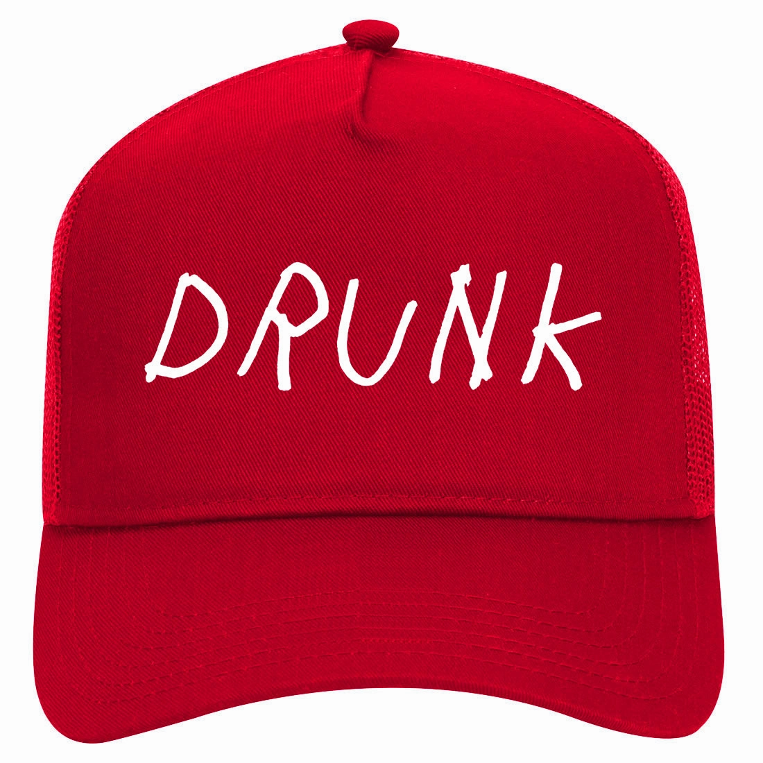Drunk Funny Drinking Retro Adult 5 Panel Mesh Trucker Hat
