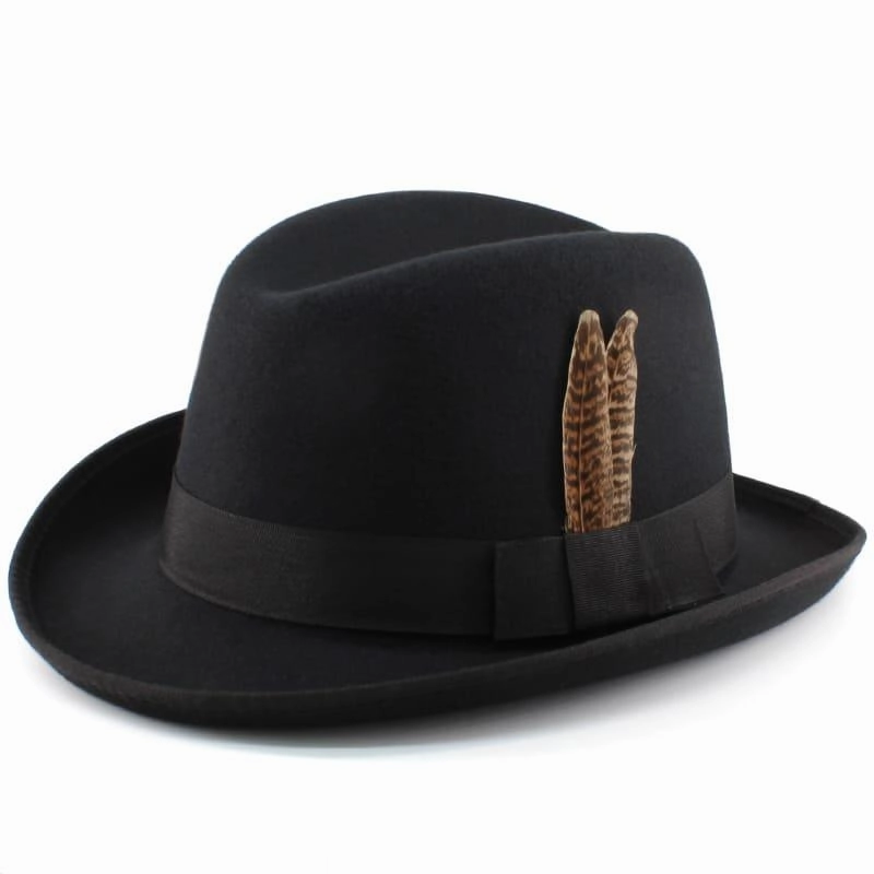 Dryden Feather Wool Homburg Hat