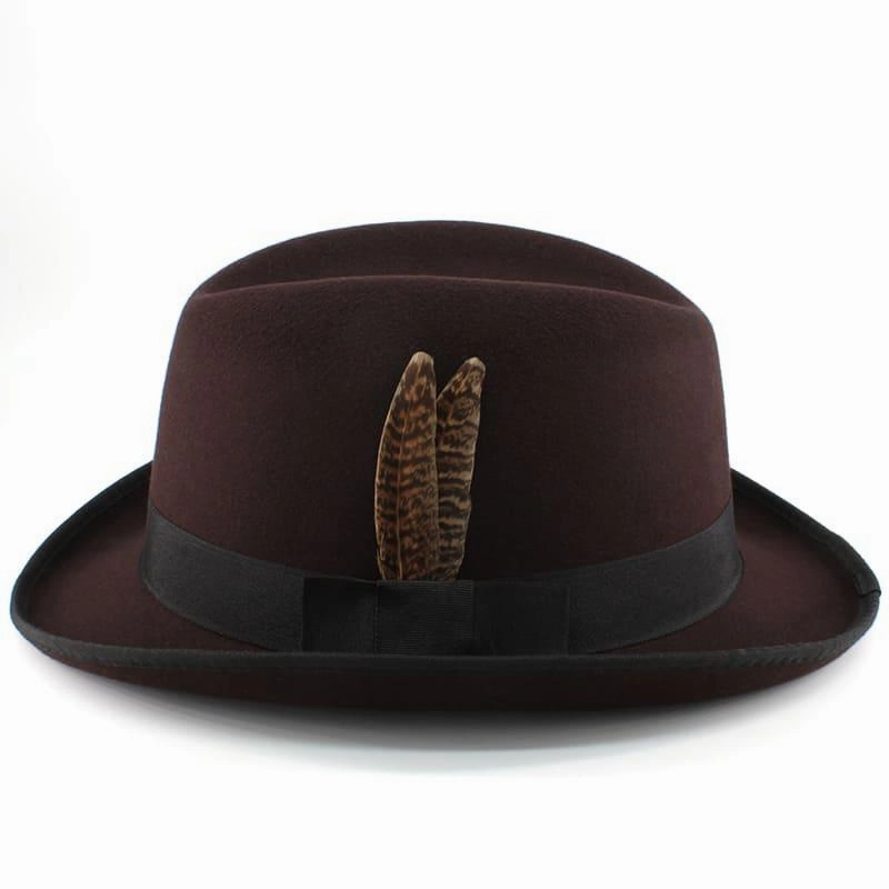 Dryden Feather Wool Homburg Hat