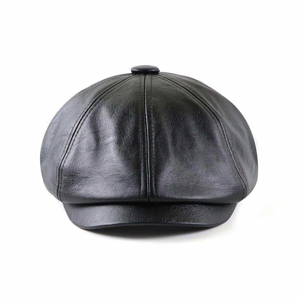 Dusseldorf Leather Newsboy Cap