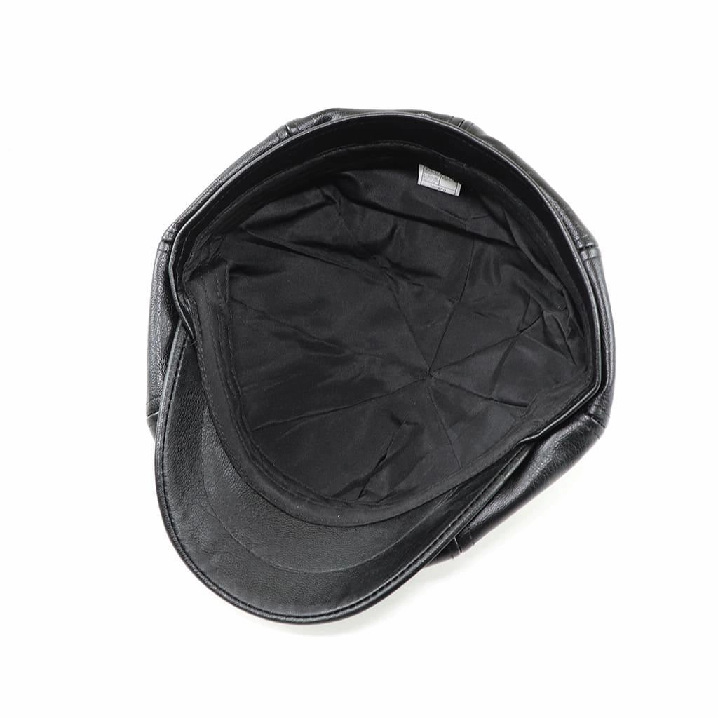 Dusseldorf Leather Newsboy Cap