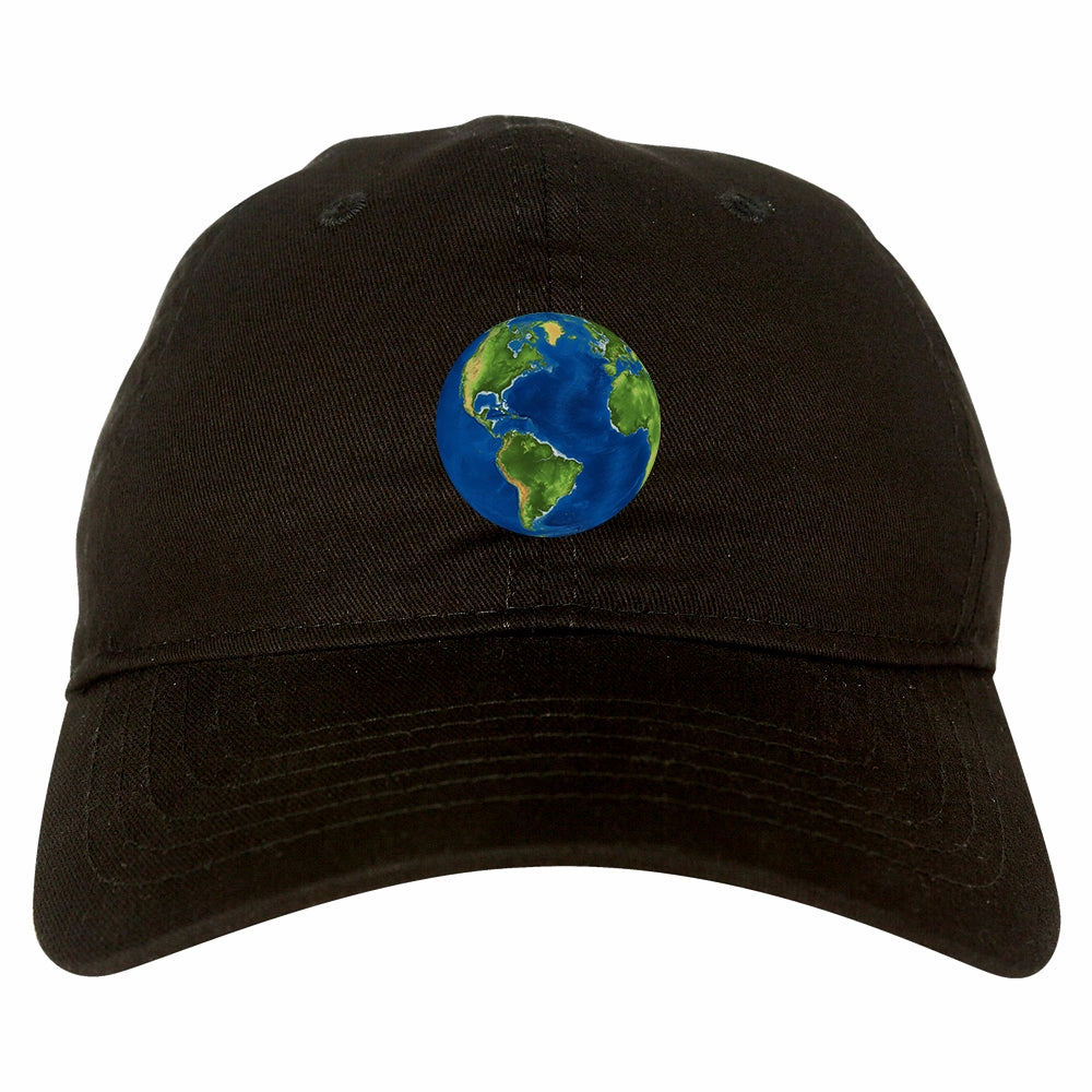Earth Globe Mens Dad Hat Baseball Cap