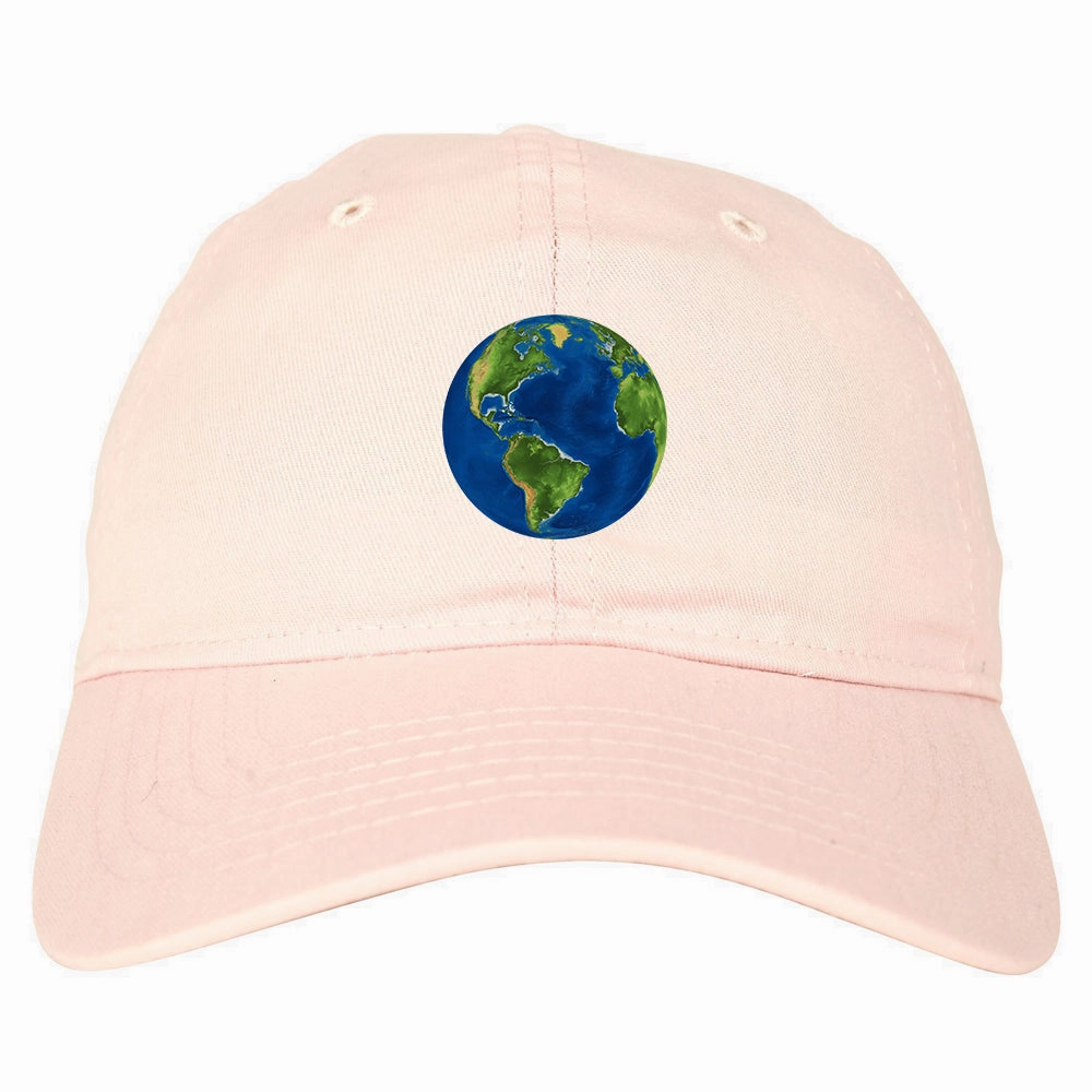Earth Globe Mens Dad Hat Baseball Cap