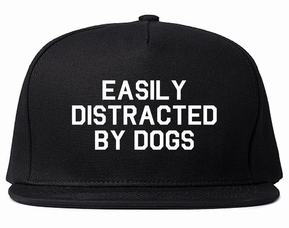 Easily Distracted By Dogs Mens Snapback Hat