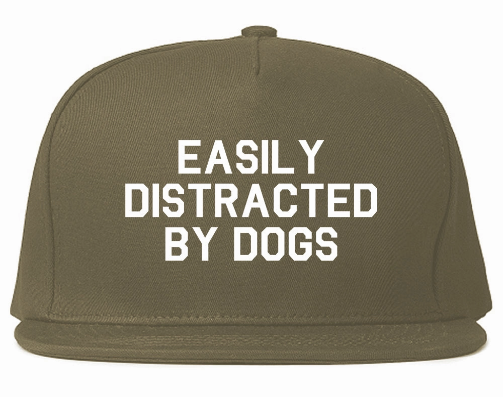 Easily Distracted By Dogs Mens Snapback Hat
