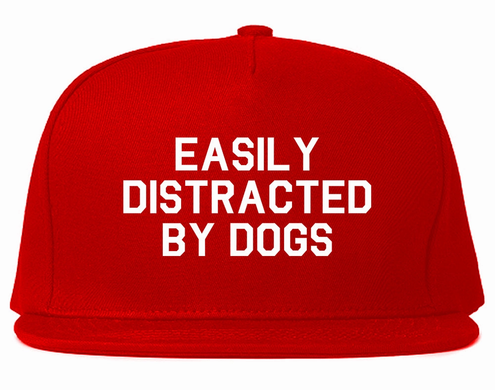 Easily Distracted By Dogs Mens Snapback Hat
