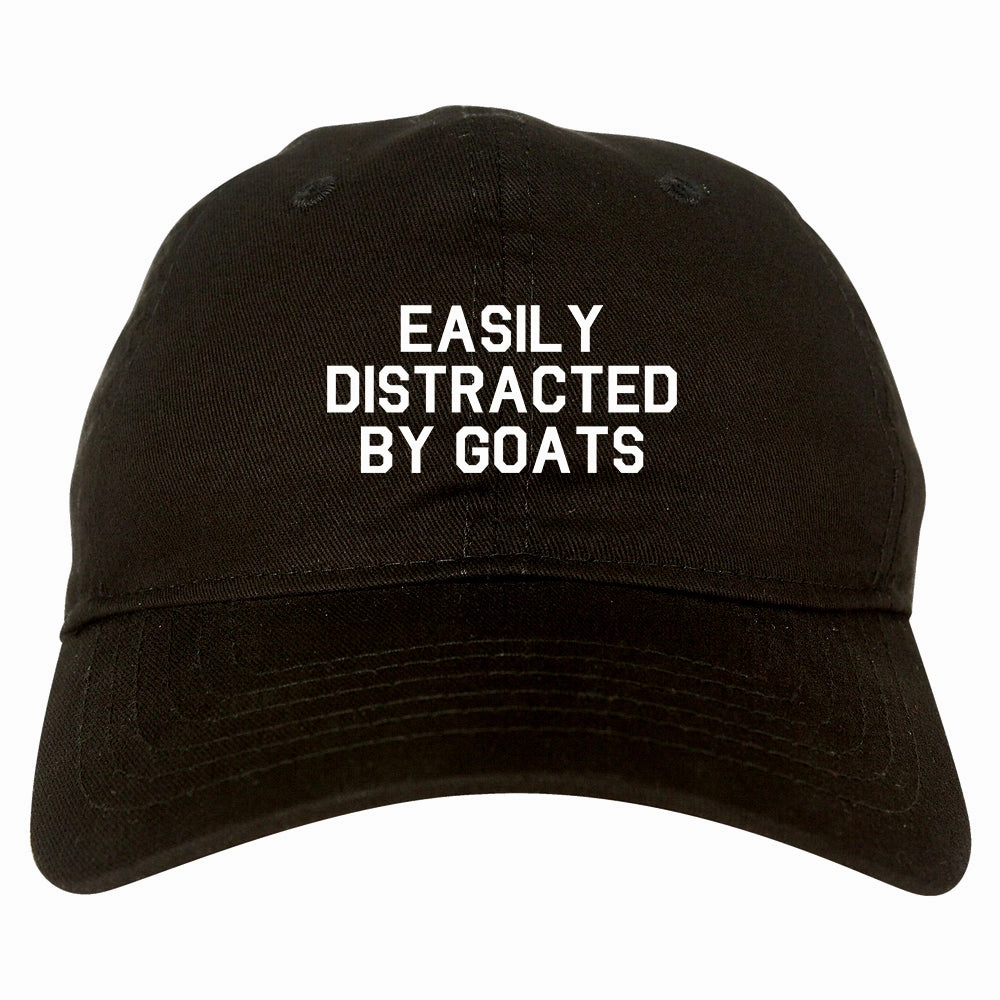 Easily Distracted By Goats Mens Dad Hat Baseball Cap