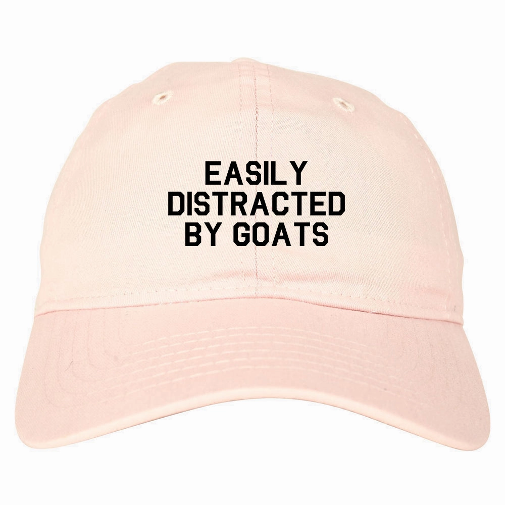 Easily Distracted By Goats Mens Dad Hat Baseball Cap