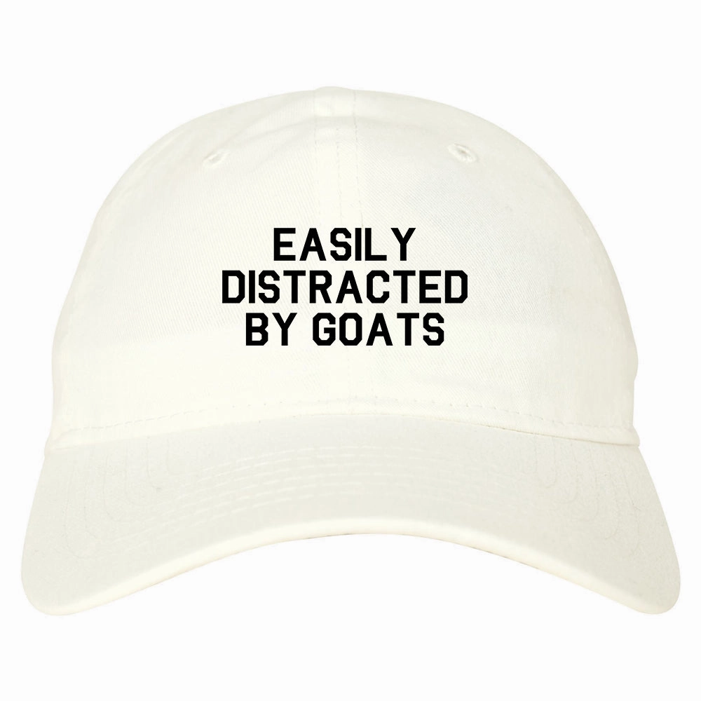 Easily Distracted By Goats Mens Dad Hat Baseball Cap
