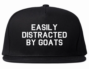 Easily Distracted By Goats Mens Snapback Hat