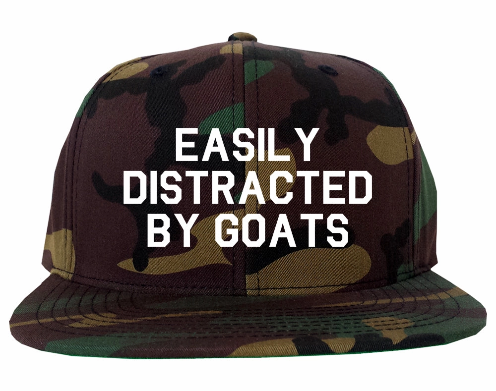 Easily Distracted By Goats Mens Snapback Hat