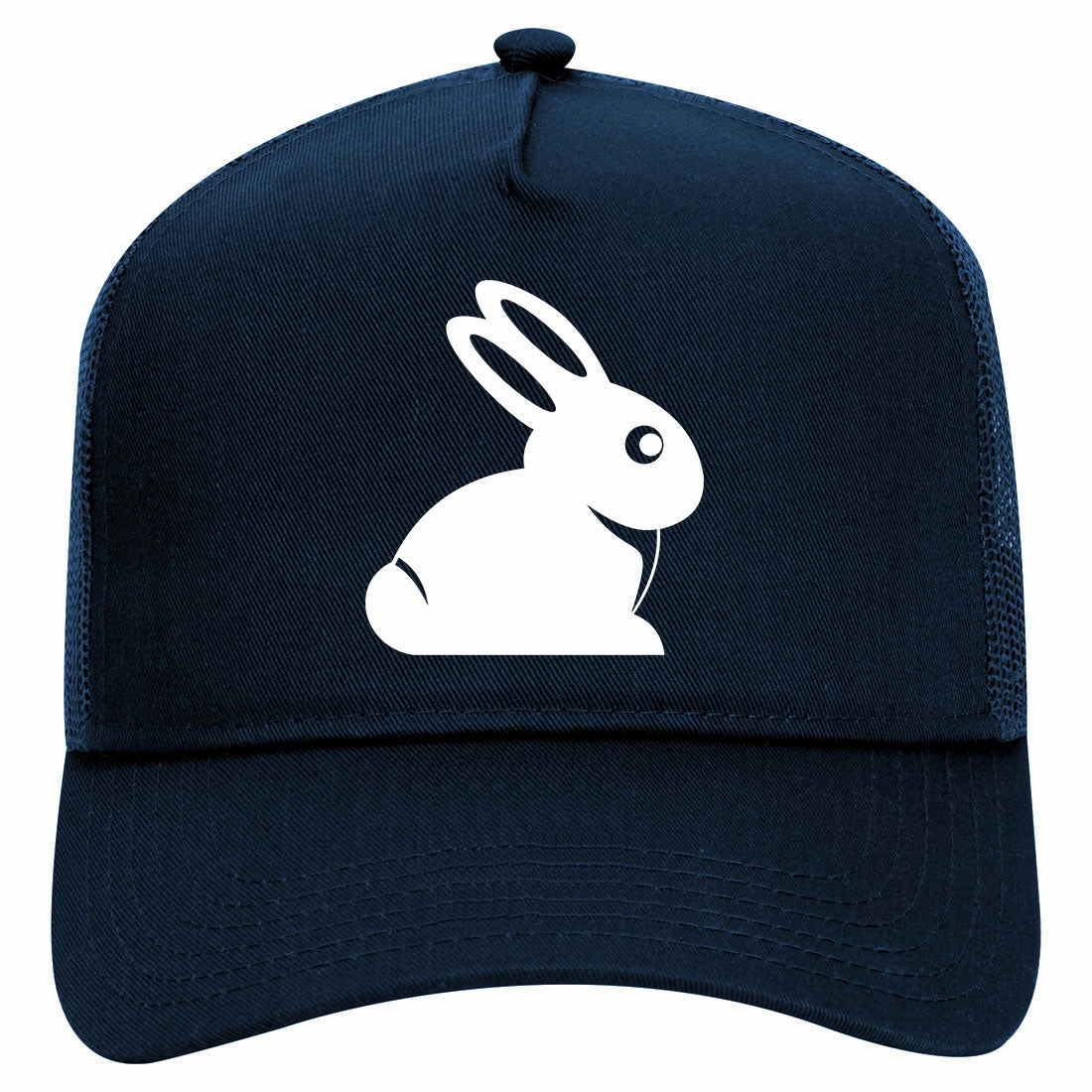 Easter Bunny Rabbit Retro Adult 5 Panel Mesh Trucker Hat