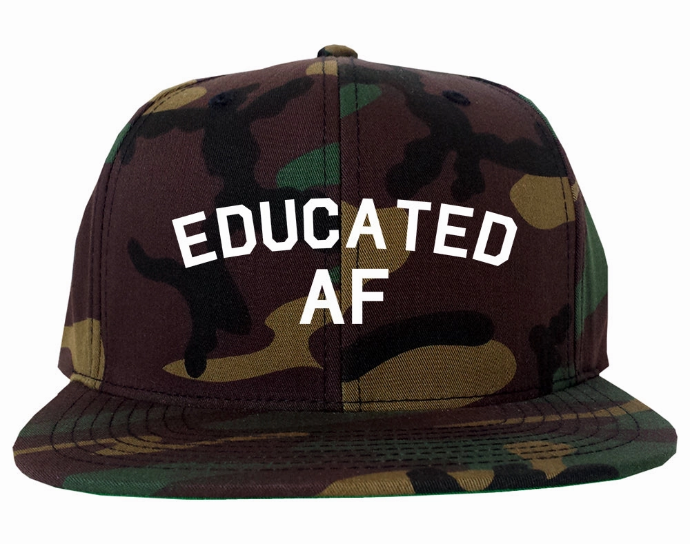Educated AF Funny Graduation Mens Snapback Hat