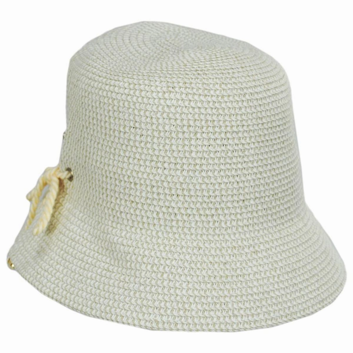 Edwina Toyo Straw Bucket Hat