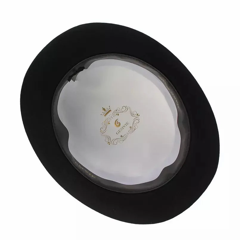 El Havre Black Wool Porkpie Hat