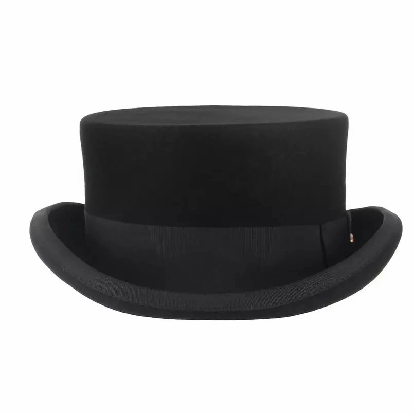 El Havre Black Wool Porkpie Hat