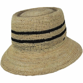 Ellee Raffia Straw Bucket Hat