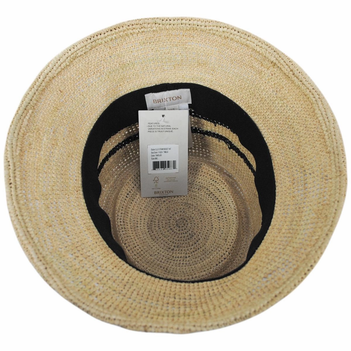 Ellee Raffia Straw Bucket Hat