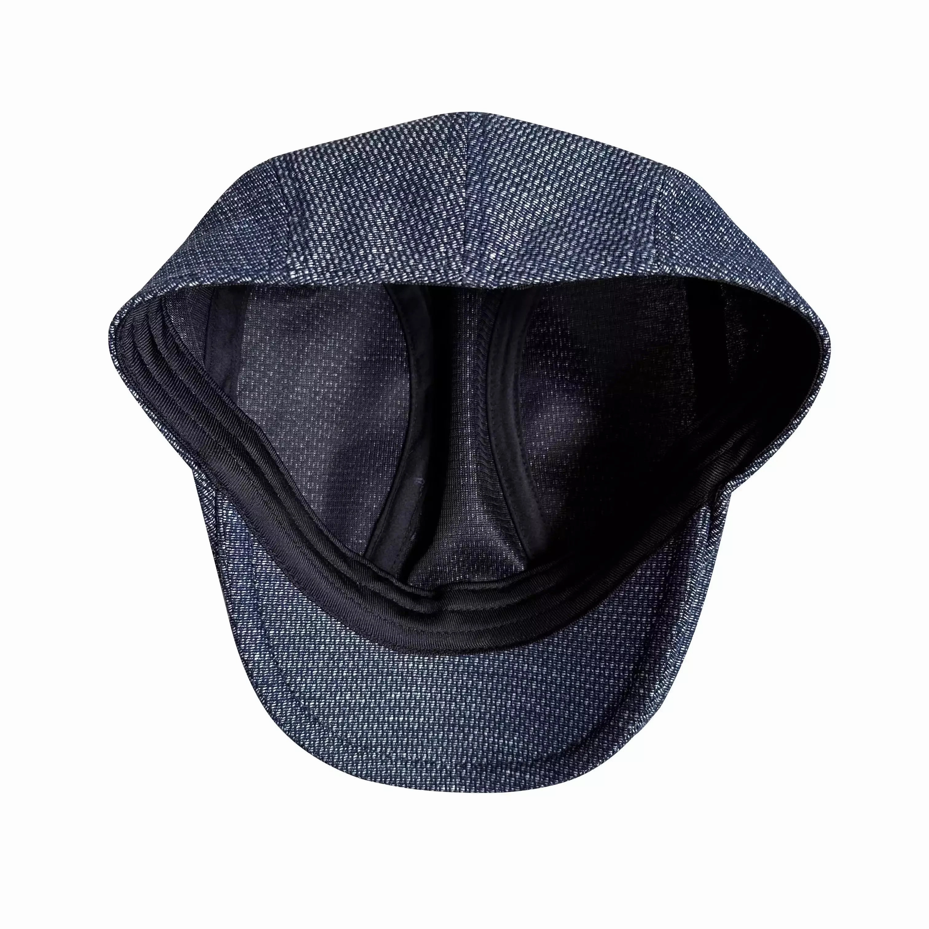 Empoli Navy Blue Linen Flat Cap