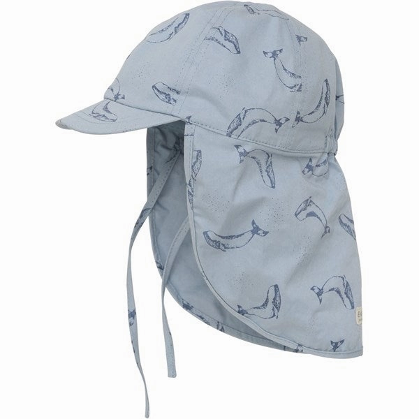 En Fant Sun Hat With Strings Dusty Blue