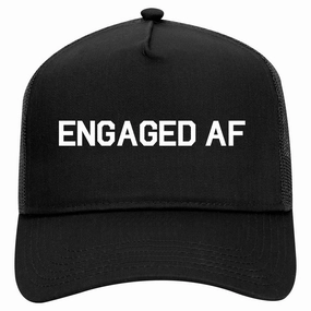 Engaged AF Fiance Retro Adult 5 Panel Mesh Trucker Hat