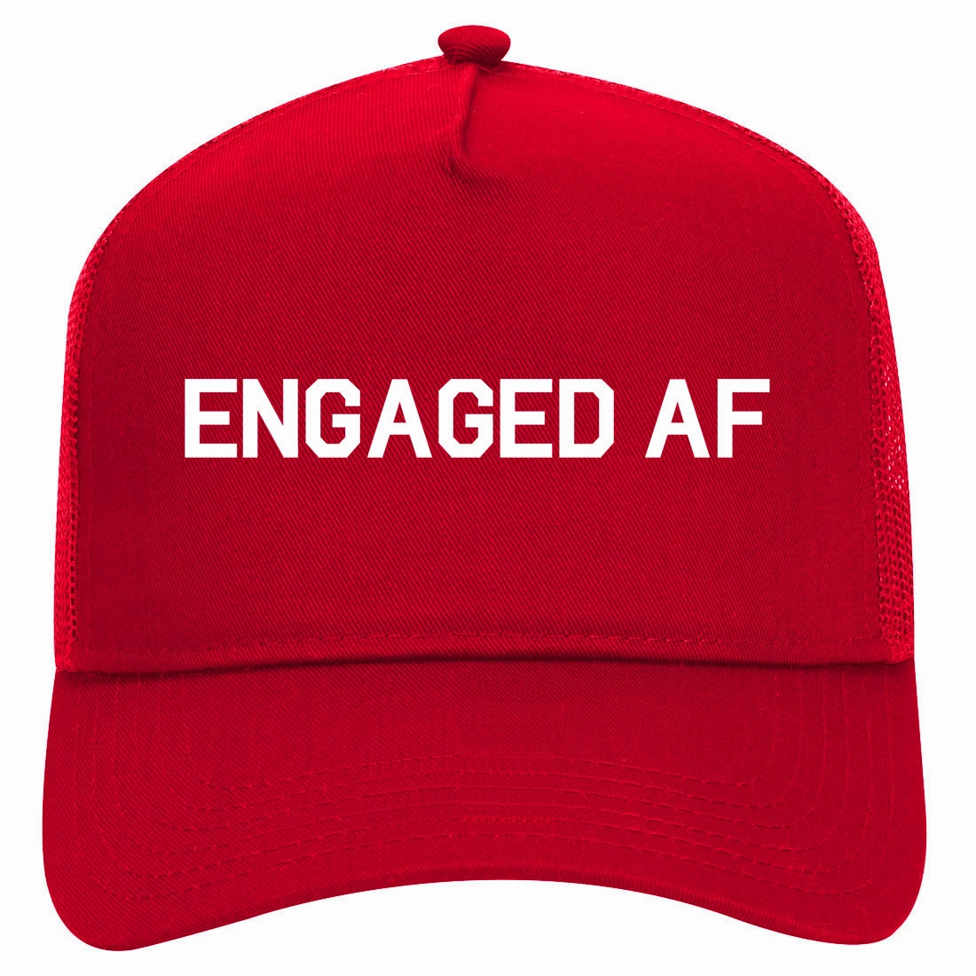Engaged AF Fiance Retro Adult 5 Panel Mesh Trucker Hat