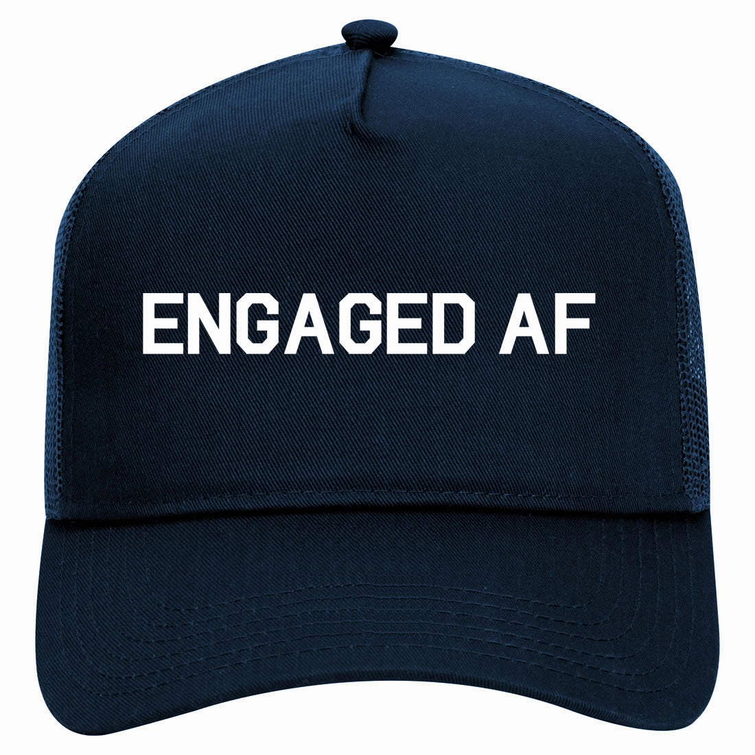 Engaged AF Fiance Retro Adult 5 Panel Mesh Trucker Hat