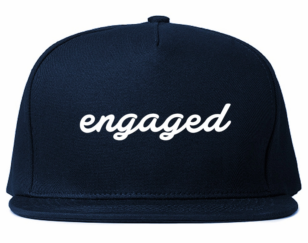 Engaged Script Mens Snapback Hat