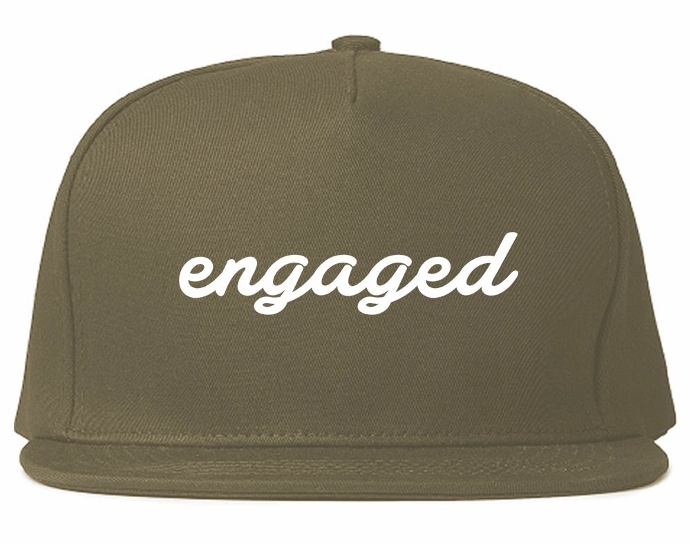 Engaged Script Mens Snapback Hat