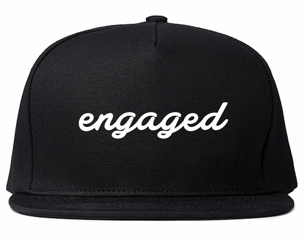 Engaged Script Mens Snapback Hat