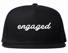 Engaged Script Mens Snapback Hat