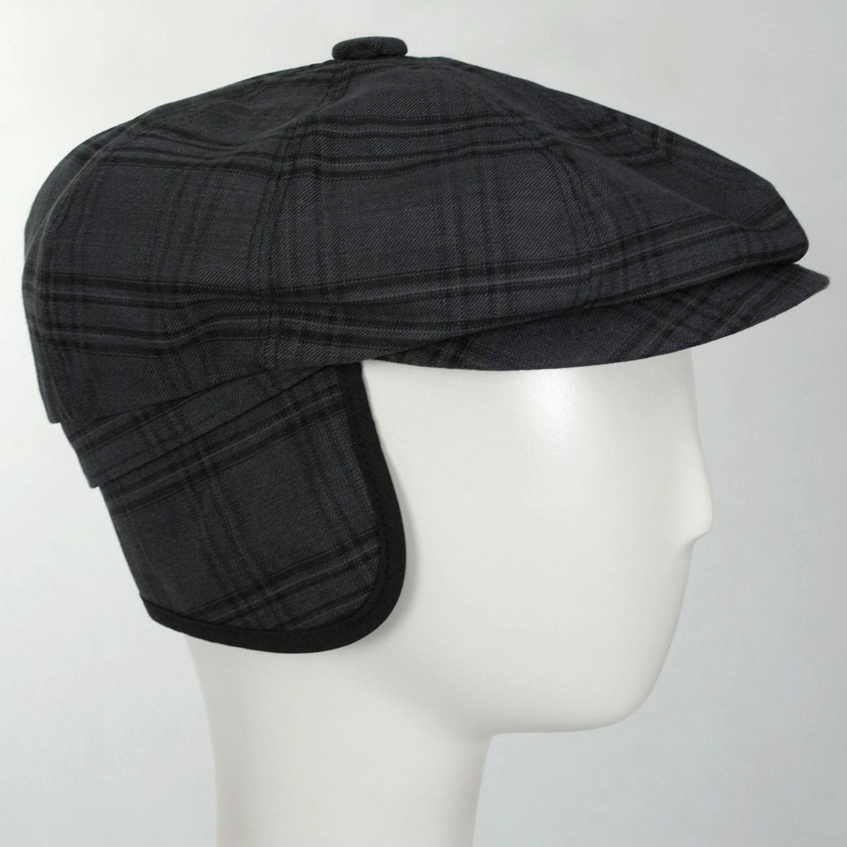 Eniry Plaid Earflap Newsboy Cap
