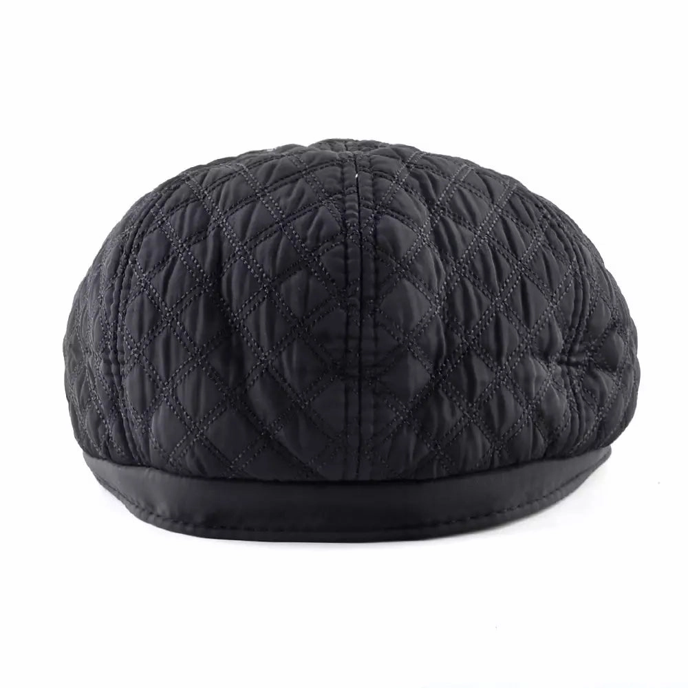 Ettinger Black Thick Cotton Newsboy Cap