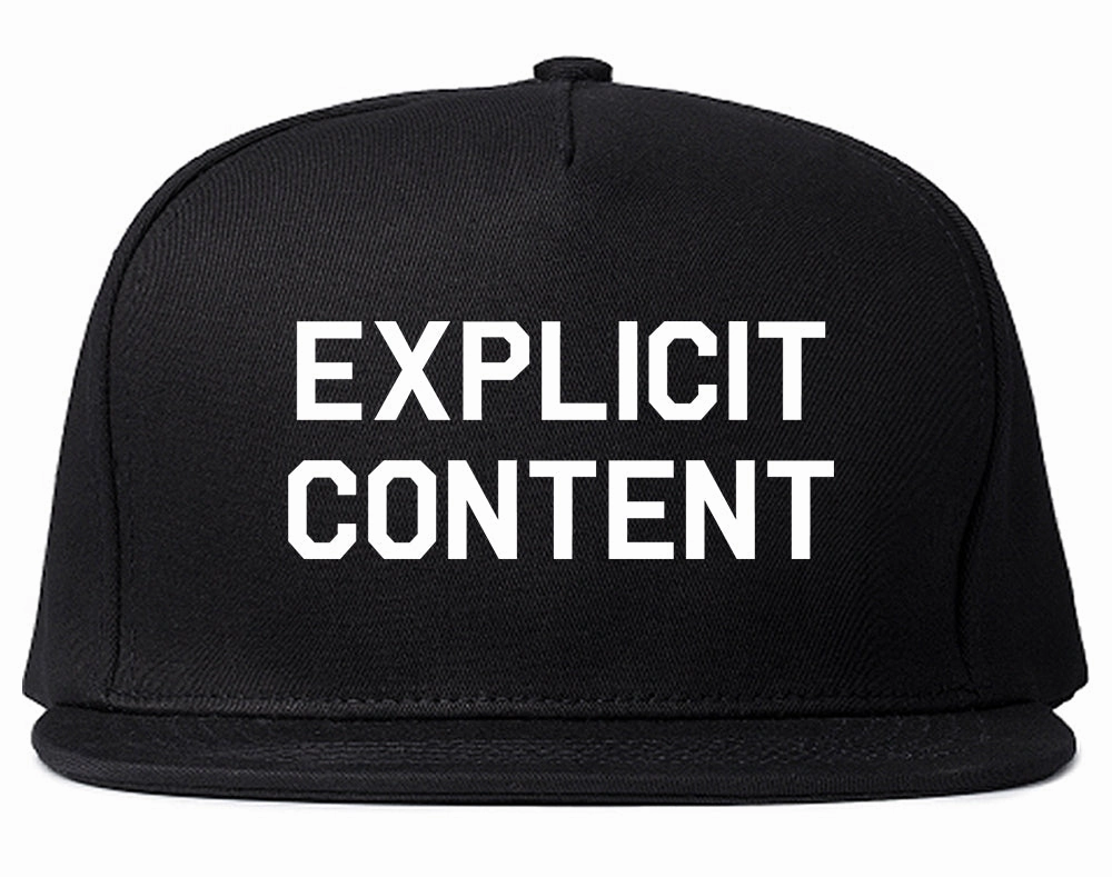Explicit Content Mens Snapback Hat