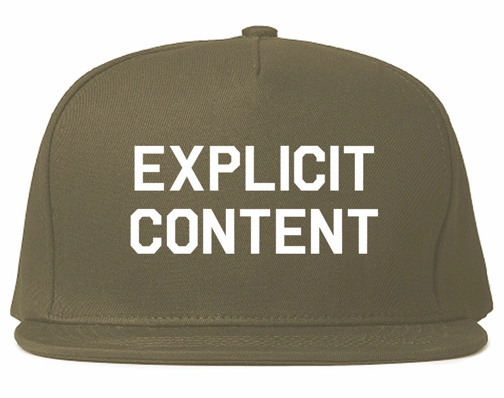 Explicit Content Mens Snapback Hat