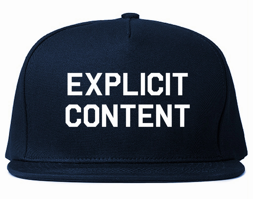 Explicit Content Mens Snapback Hat