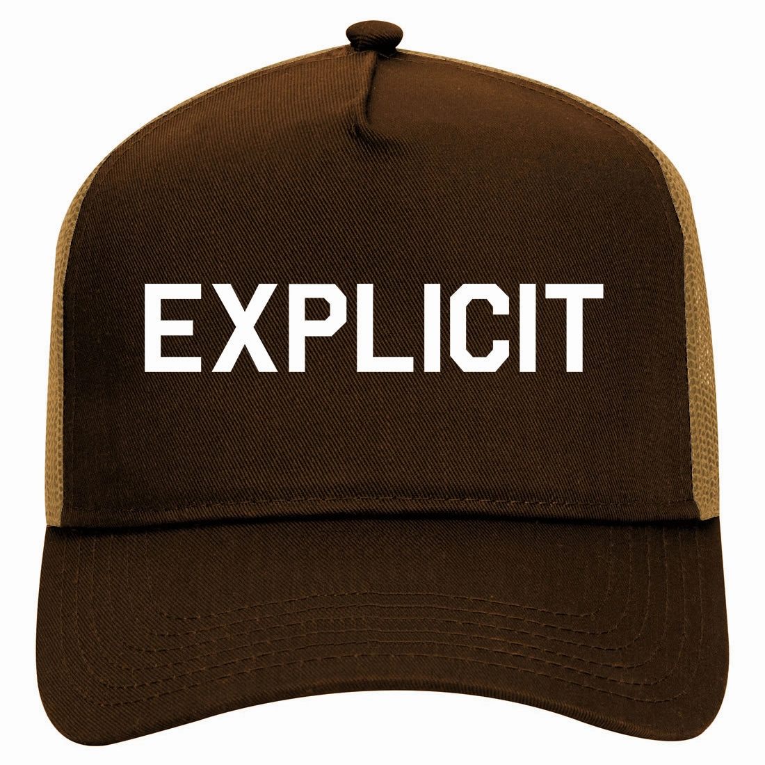 Explicit Retro Adult 5 Panel Mesh Trucker Hat