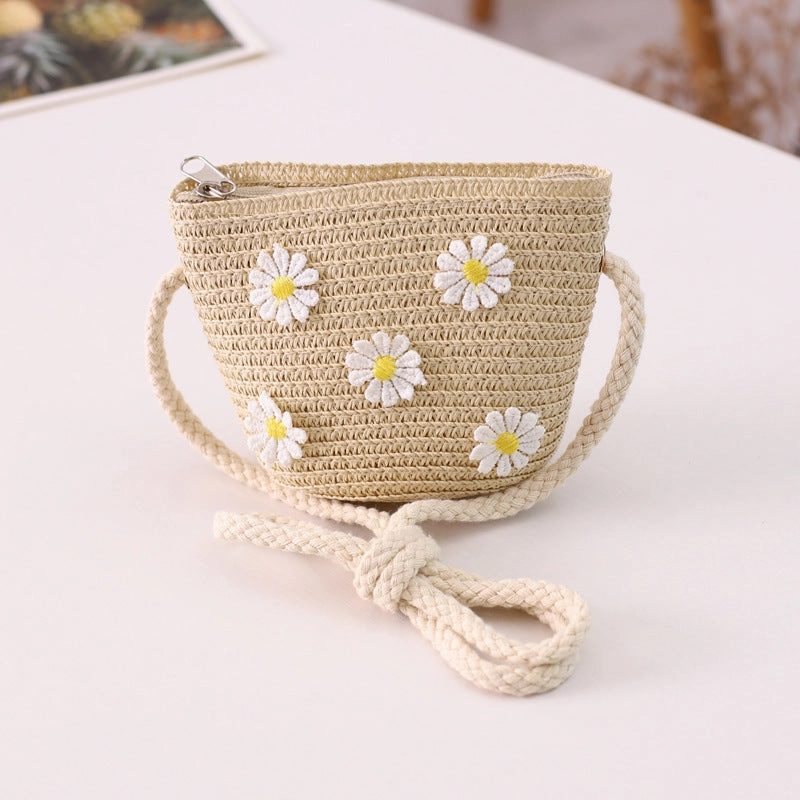 Fairy Family Sun Hat Crossbody Bag Set Girls' Beach Straw Hat