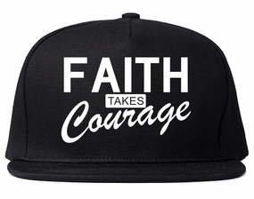 Faith Takes Courage Religious Mens Snapback Hat