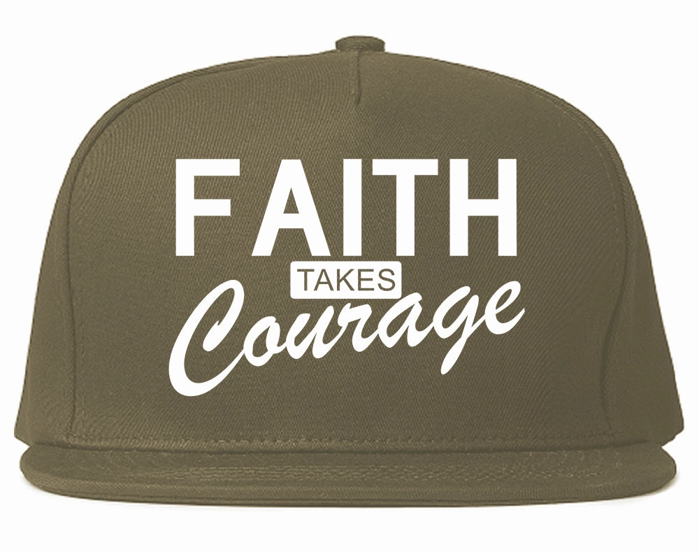 Faith Takes Courage Religious Mens Snapback Hat