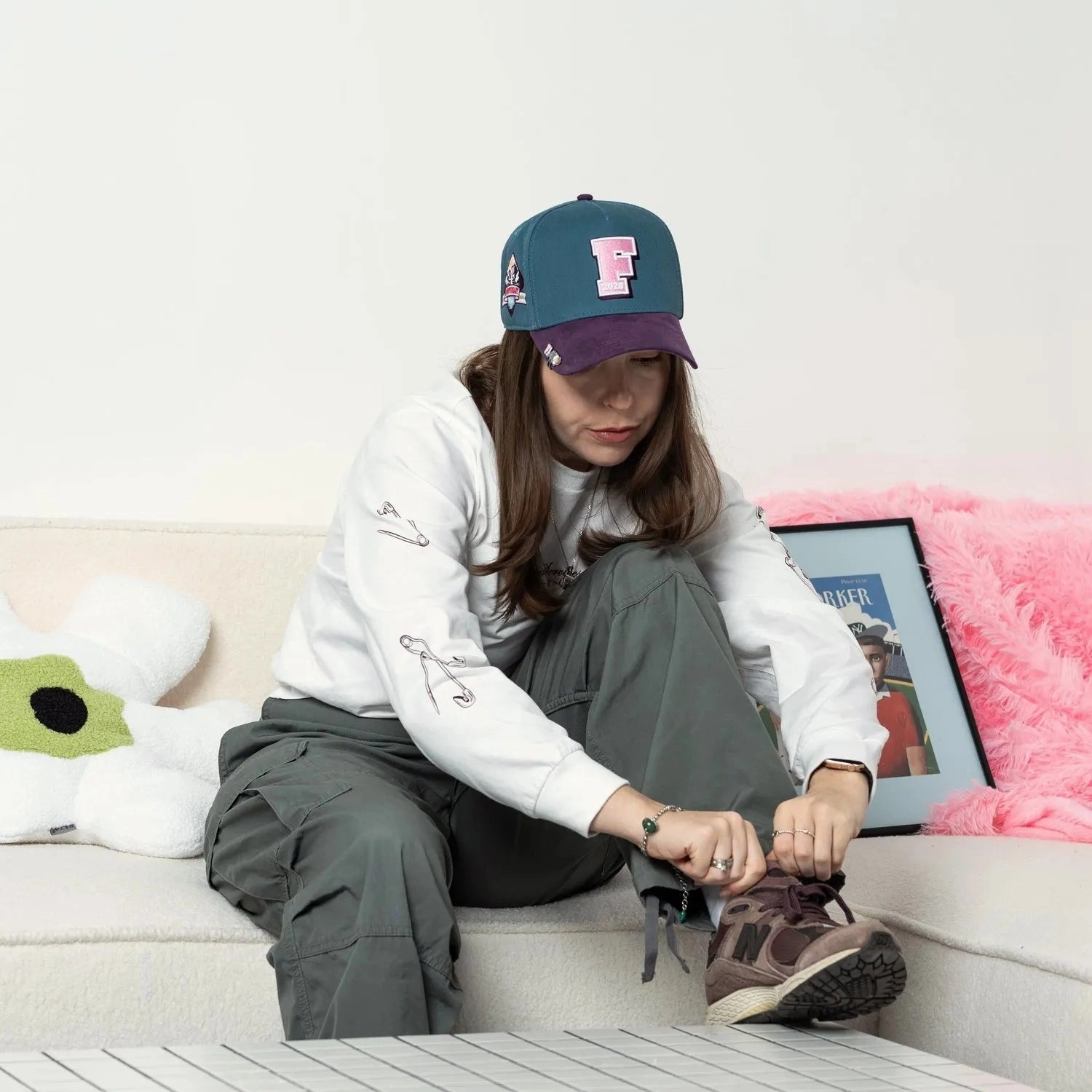 FAM.CAP SNAPBACK "F" CAP 4TH ANNIVERSARY TWO TONE / GREY UV