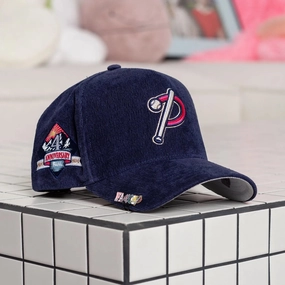 FAM.CAP SNAPBACK "P" CAP 4TH ANNIVERSARY NAVY CORDUROY / GREY UV