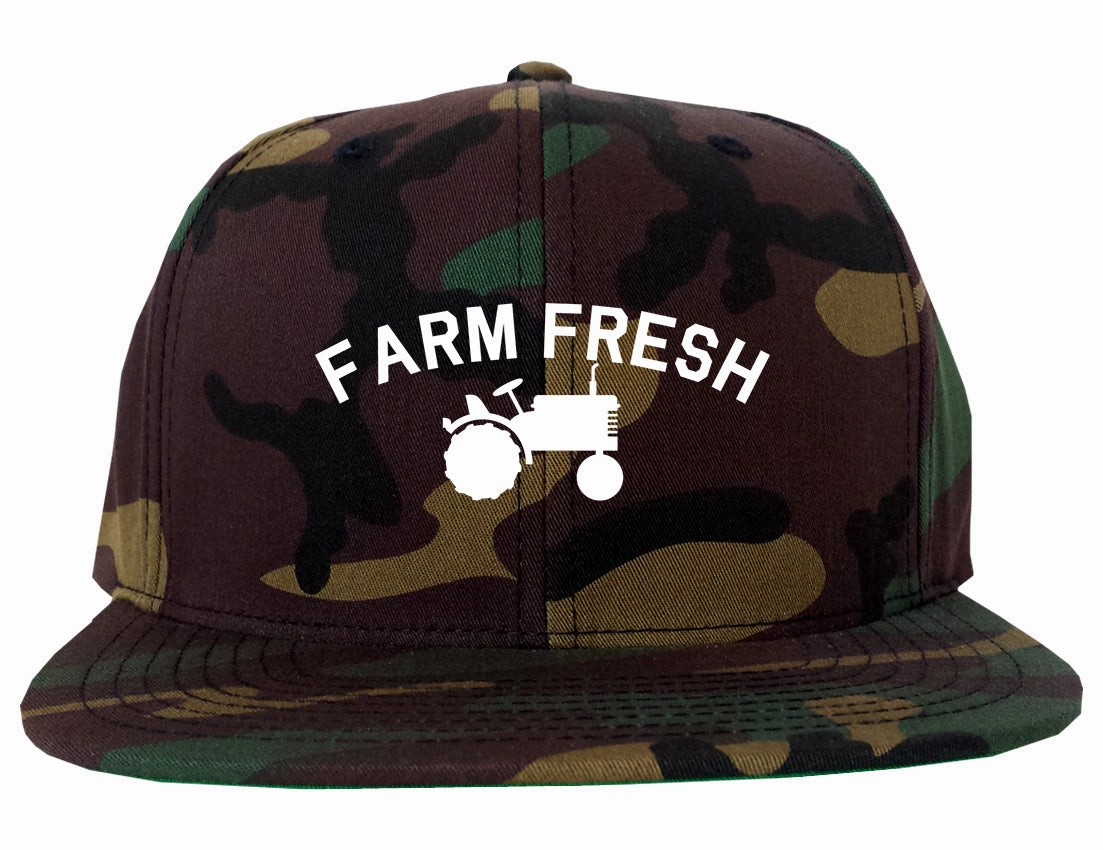 Farm Fresh Tractor Mens Snapback Hat