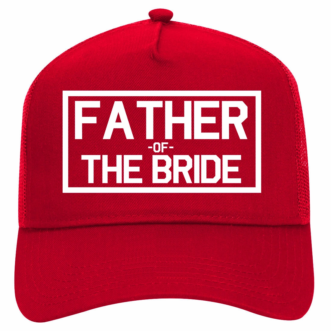 Father Of The Bride Retro Adult 5 Panel Mesh Trucker Hat