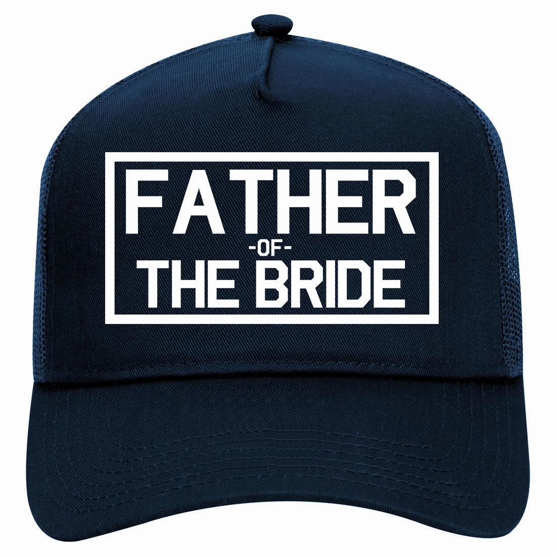 Father Of The Bride Retro Adult 5 Panel Mesh Trucker Hat