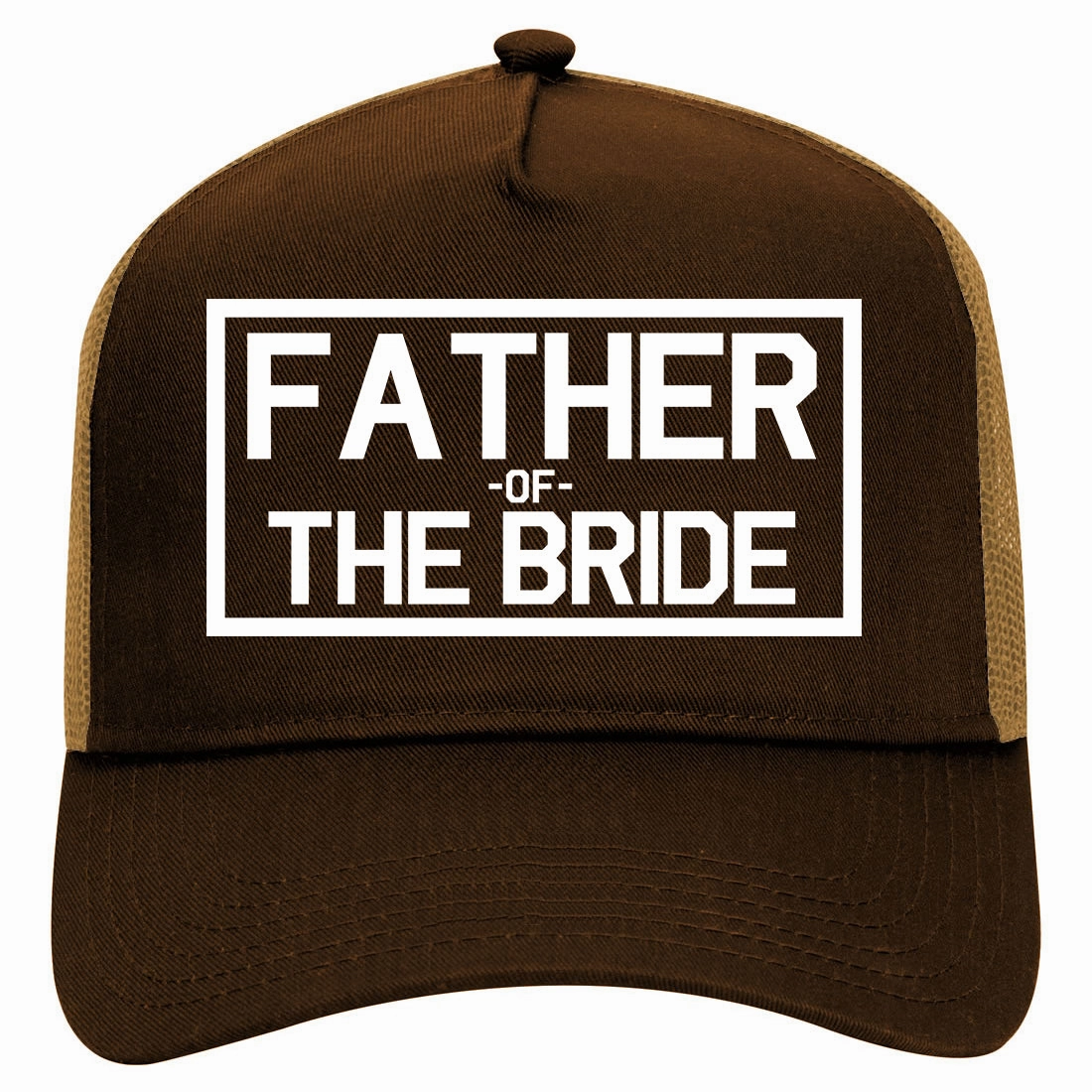 Father Of The Bride Retro Adult 5 Panel Mesh Trucker Hat