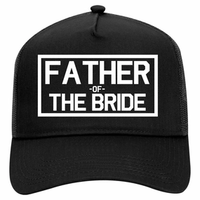 Father Of The Bride Retro Adult 5 Panel Mesh Trucker Hat