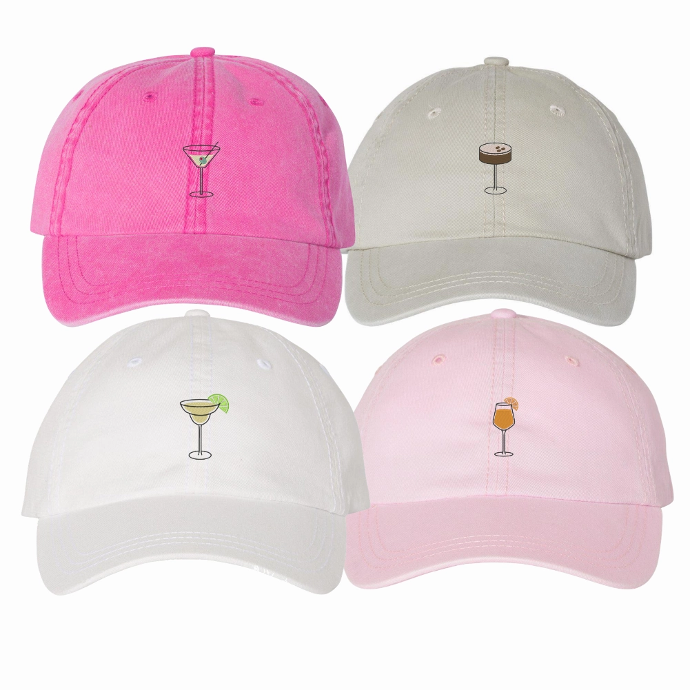 Favorite Cocktail Embroidered Hat