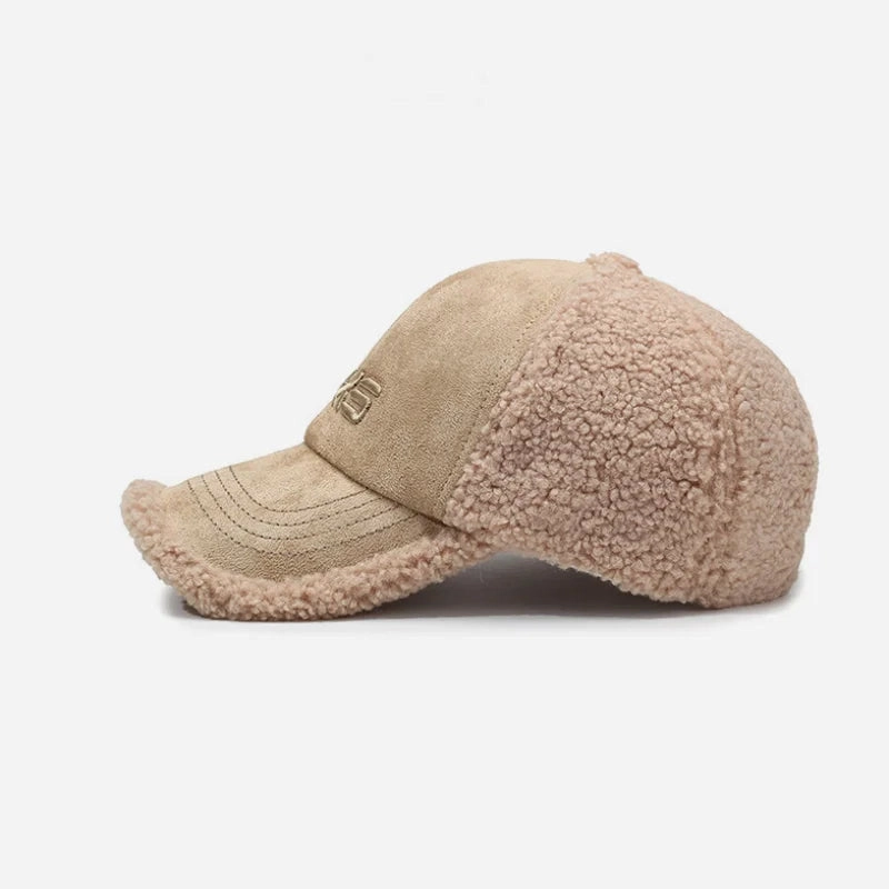 FBXS Winter Fur Cotton Baseball Cap